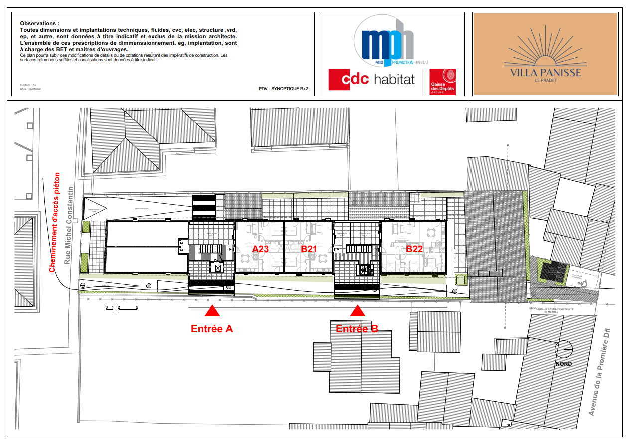 plans immeuble à vendre le pradet 83